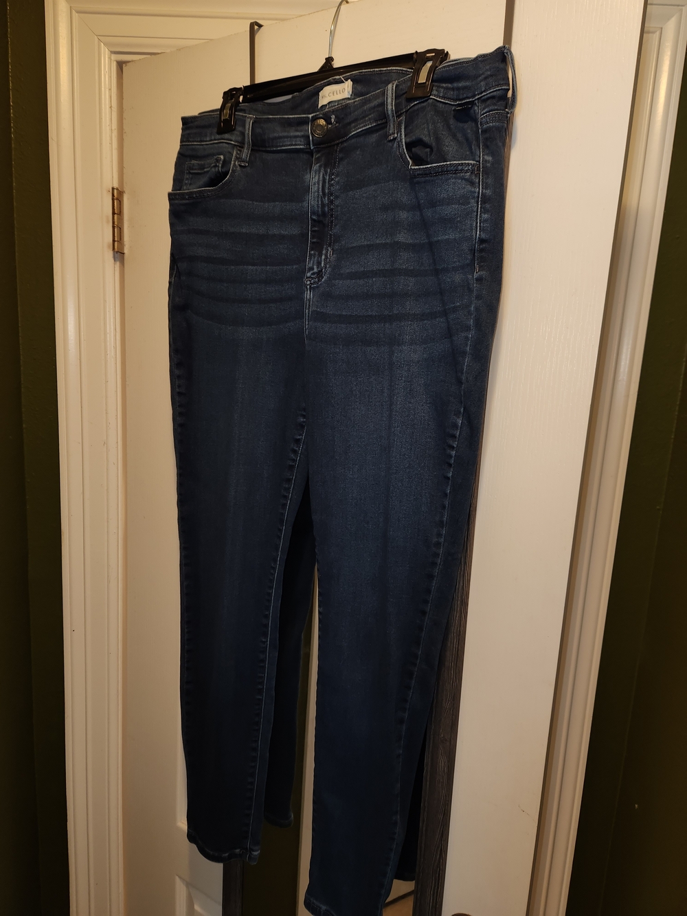 Women’s Skinny Soft Stretch Jeans in Dark Indigo High Waist (Size 14)